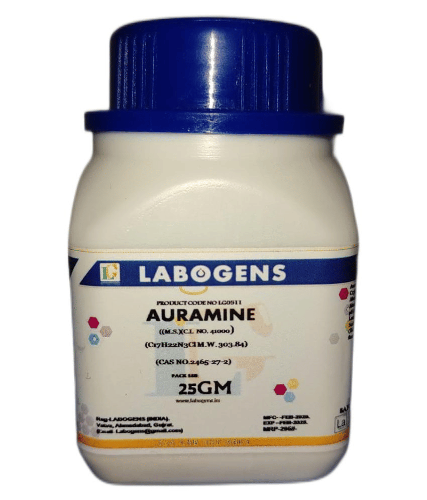     			AURAMINE (M.S.)(C.I. NO. 41000)  25GM