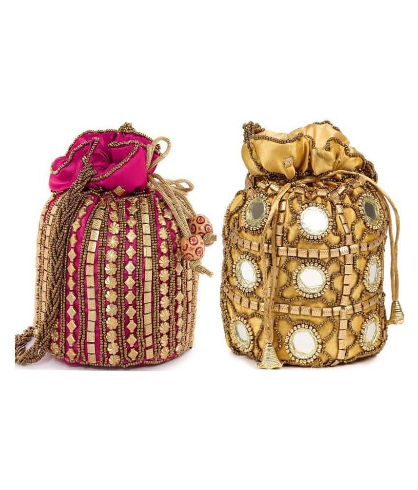     			Bulbul Multi Silk Potli