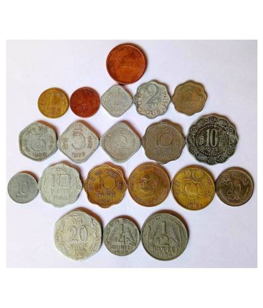     			Padmavathi Enterprises - 20 Different Coin Collection Modern Coin Collection -  1,2,3,5,10,20,25,50 Paise