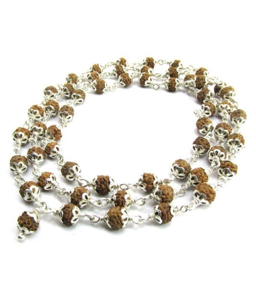 ShivaRatna 5 Mukhi Silver Rudraksha Mala ( Premium Quality Rudraksha & Pure Silver ) ShivaRatna 5 Mukhi Silver Rudraksha Mala ( Premium Quality Rudraksha & Pure Silver )
