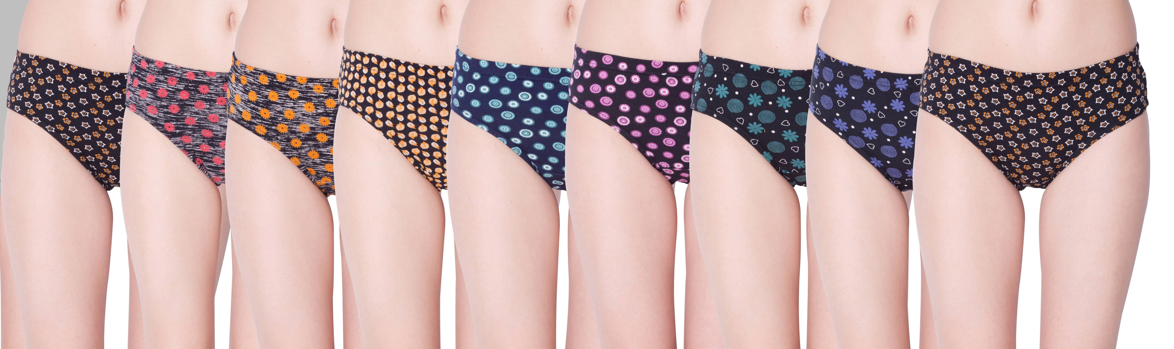 Dollar Missy Pack of 9 Cotton Women's Hipsters ( Multi Color ) Dollar Missy Pack of 9 Cotton Women's Hipsters ( Multi Color )