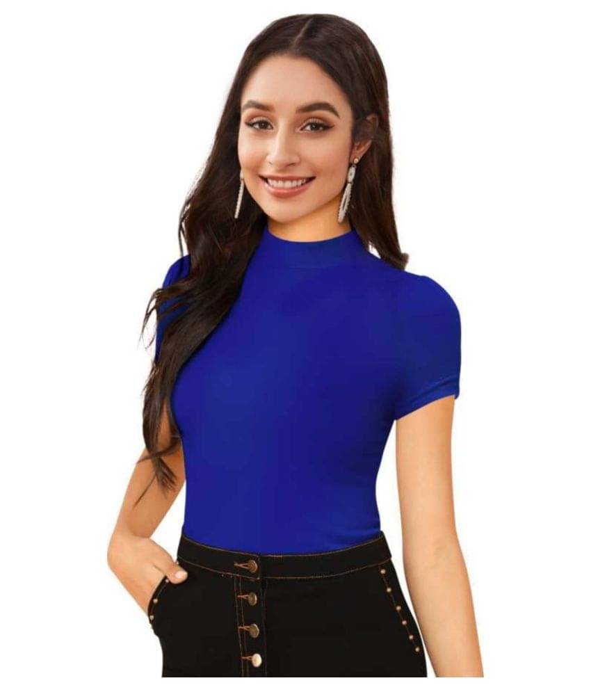    			Dream Beauty Fashion Women's Cotton Blend Regular Top ( Blue )