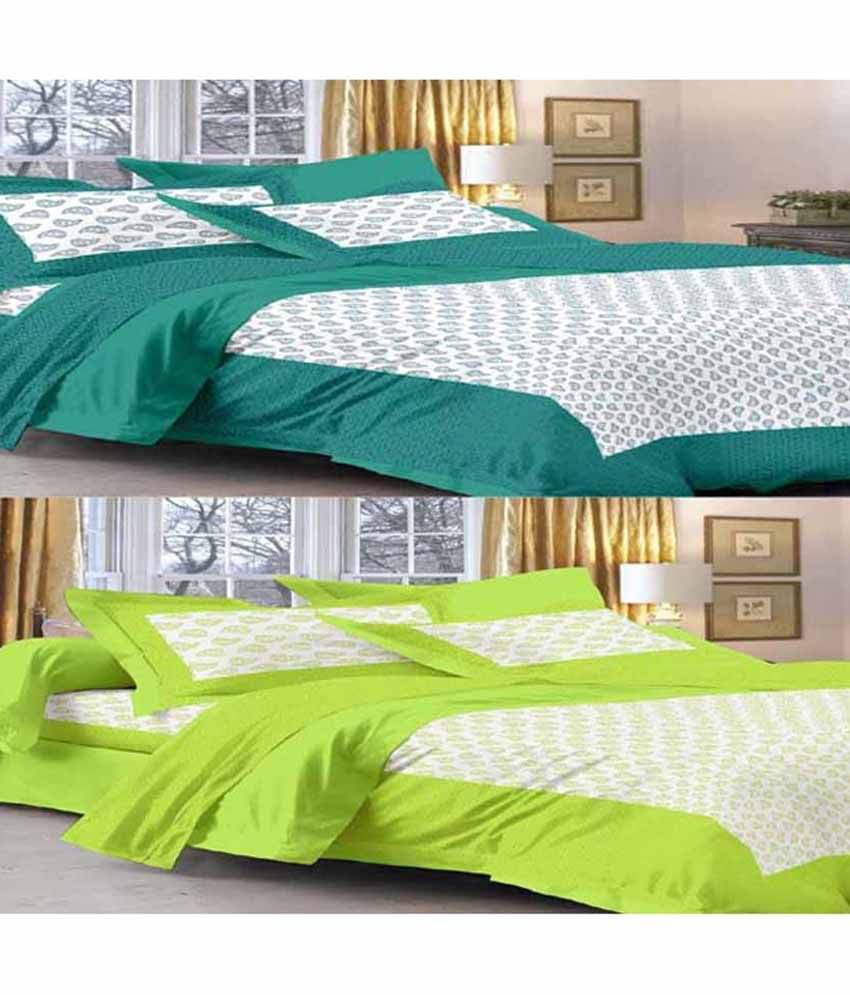 Uniqchoice Cotton 2 Double Bedsheets with 4 Pillow Covers ( 240 cm x 215 cm ) Uniqchoice Cotton 2 Double Bedsheets with 4 Pillow Covers ( 240 cm x 215 cm )