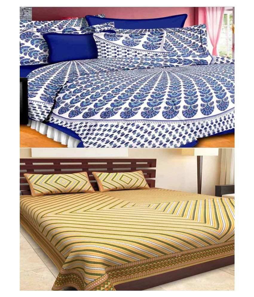 Uniqchoice Cotton Double Bedsheet ( Assorted )