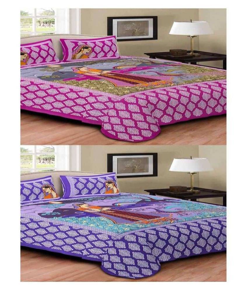     			Uniqchoice Cotton Double Bedsheet ( Assorted )