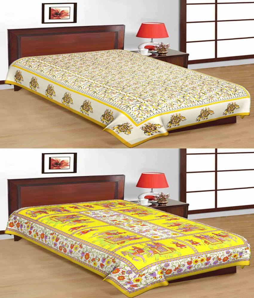     			Uniqchoice Cotton 2 Single Bedsheets ( 225 cm x 153 cm )