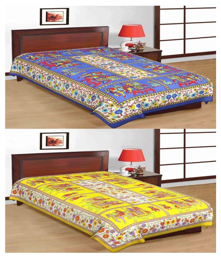 Uniqchoice Cotton 2 Single Bedsheets ( 225 cm x 153 cm ) Uniqchoice Cotton 2 Single Bedsheets ( 225 cm x 153 cm )