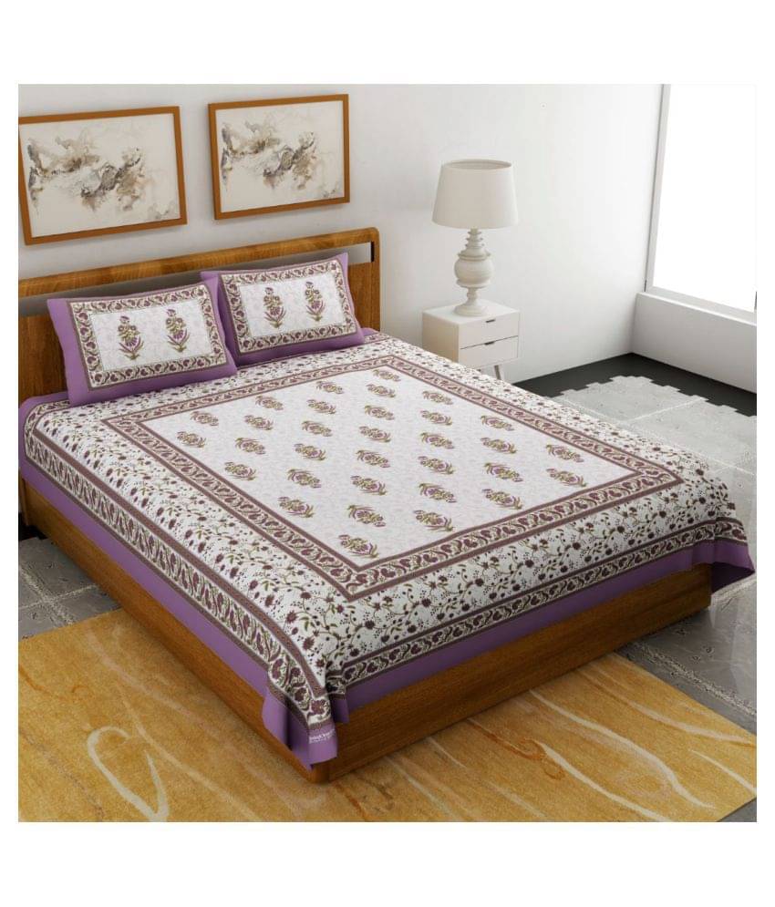     			Uniqchoice Cotton Double Bedsheet ( Purple )