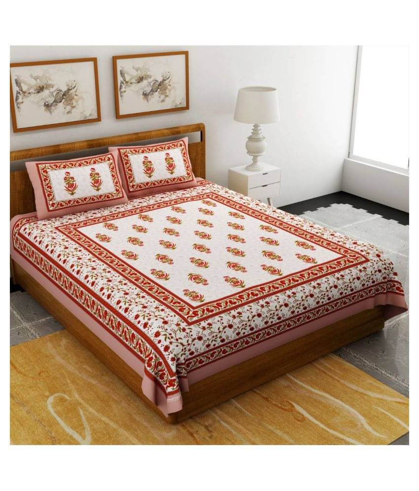     			Uniqchoice Cotton Double Bedsheet ( White )