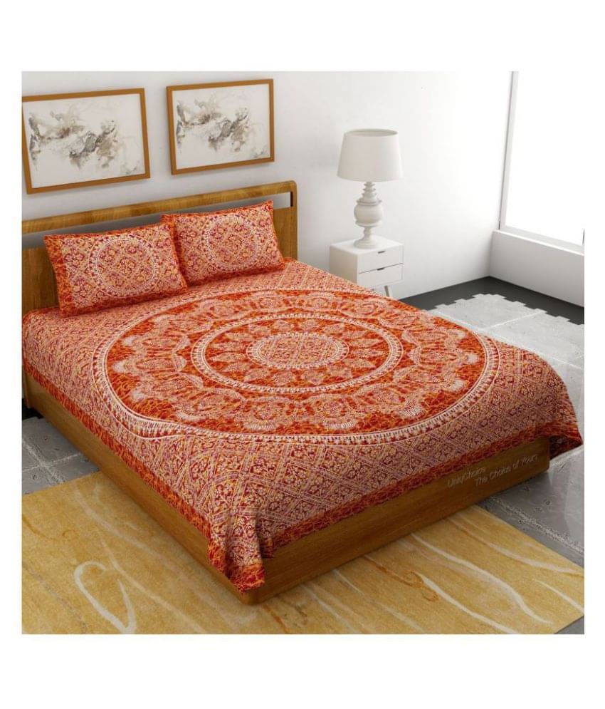 Uniqchoice Cotton Double Bedsheet with 2 Pillow Covers ( 240 cm x 215 cm ) Uniqchoice Cotton Double Bedsheet with 2 Pillow Covers ( 240 cm x 215 cm )