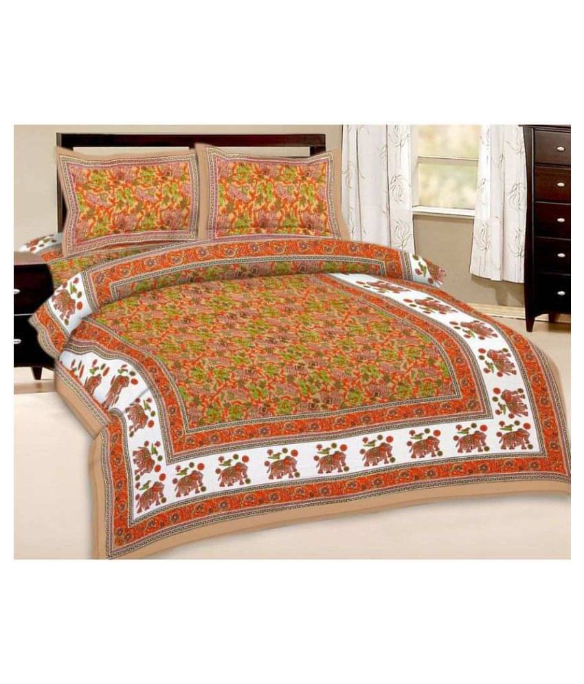 Uniqchoice Cotton Double Bedsheet with 2 Pillow Covers ( 240 cm x 215 cm ) Uniqchoice Cotton Double Bedsheet with 2 Pillow Covers ( 240 cm x 215 cm )