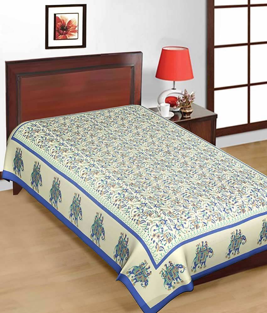     			Uniqchoice Cotton Single Bedsheet ( Beige )