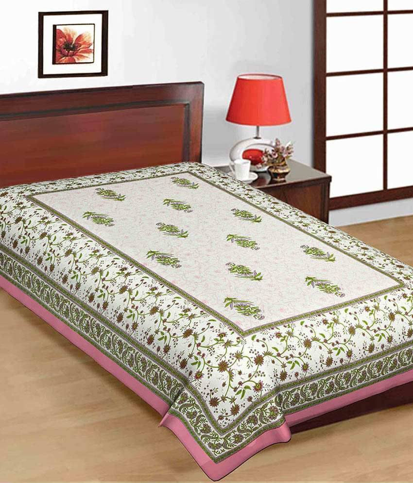 Uniqchoice Cotton Single Bedsheet ( 225 cm x 153 cm ) Uniqchoice Cotton Single Bedsheet ( 225 cm x 153 cm )