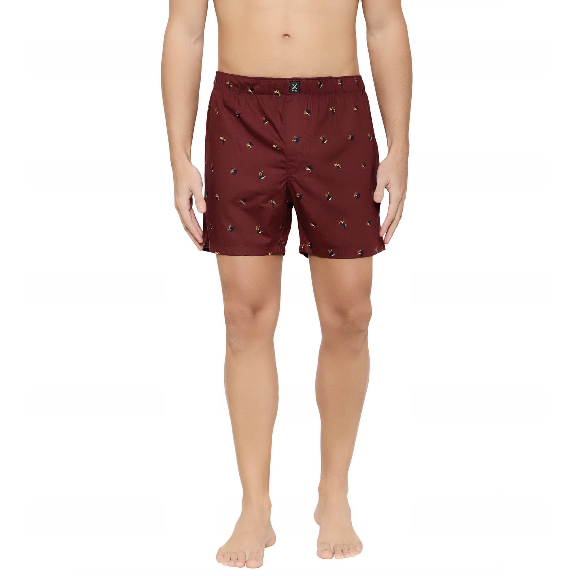 XYXX Pack of 1 Cotton Blend Boxers For Men's ( Maroon )