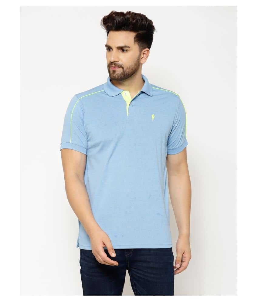 EPPE - Light Blue Polyester Regular Fit Men's Sports Polo T-Shirt ( Pack of 1 )