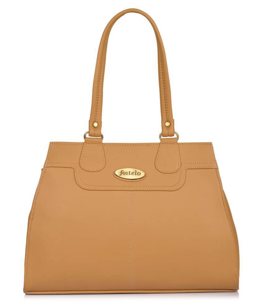 Fostelo - Beige  PU Shoulder Bag - Handbags | Buy online on ZillyBuy