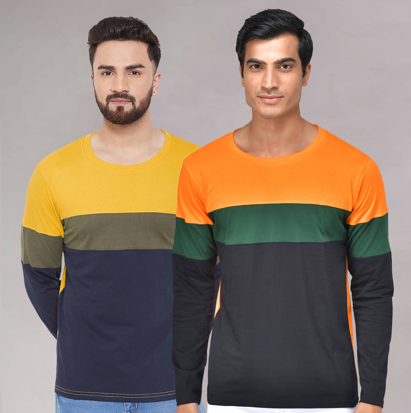 The Dry State - Orange Cotton Slim Fit Men's T-Shirt ( Pack of 2 )     			The Dry State - Orange Cotton Slim Fit Men's T-Shirt ( Pack of 2 )