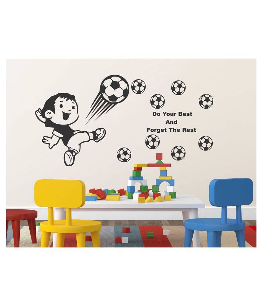     			Wallzone Do your best and Forget the rest 3D Sticker ( 70 x 75 cms )