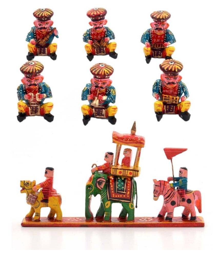     			Craft N Creation Multicolour Wood Handicraft Showpiece - Pack of 1