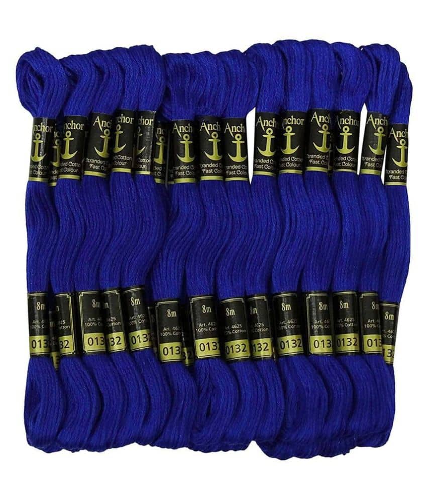 PRANSUNITA Anchor Stranded Cotton 6 Strand Cross-Stitch Hand Embroidery Stranded Cotton Craft Sewing Floss Thread, Pack of 10 - Stationery | Buy online on ZillyBuy