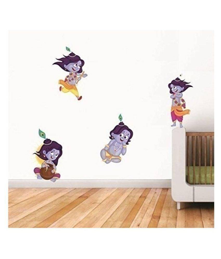 Print Mantras Little Krishna wallstickers Religious & Inspirational Sticker ( 120 x 120 cms ) Print Mantras Little Krishna wallstickers Religious & Inspirational Sticker ( 120 x 120 cms )