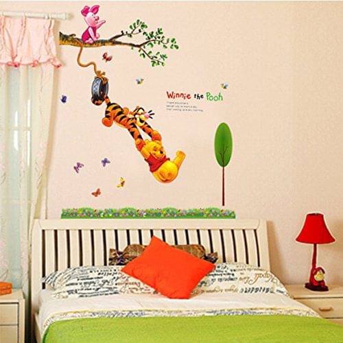Print Mantras Winnie The Pooh Wallstickers Cartoon Characters Sticker ( 120 x 130 cms ) Print Mantras Winnie The Pooh Wallstickers Cartoon Characters Sticker ( 120 x 130 cms )