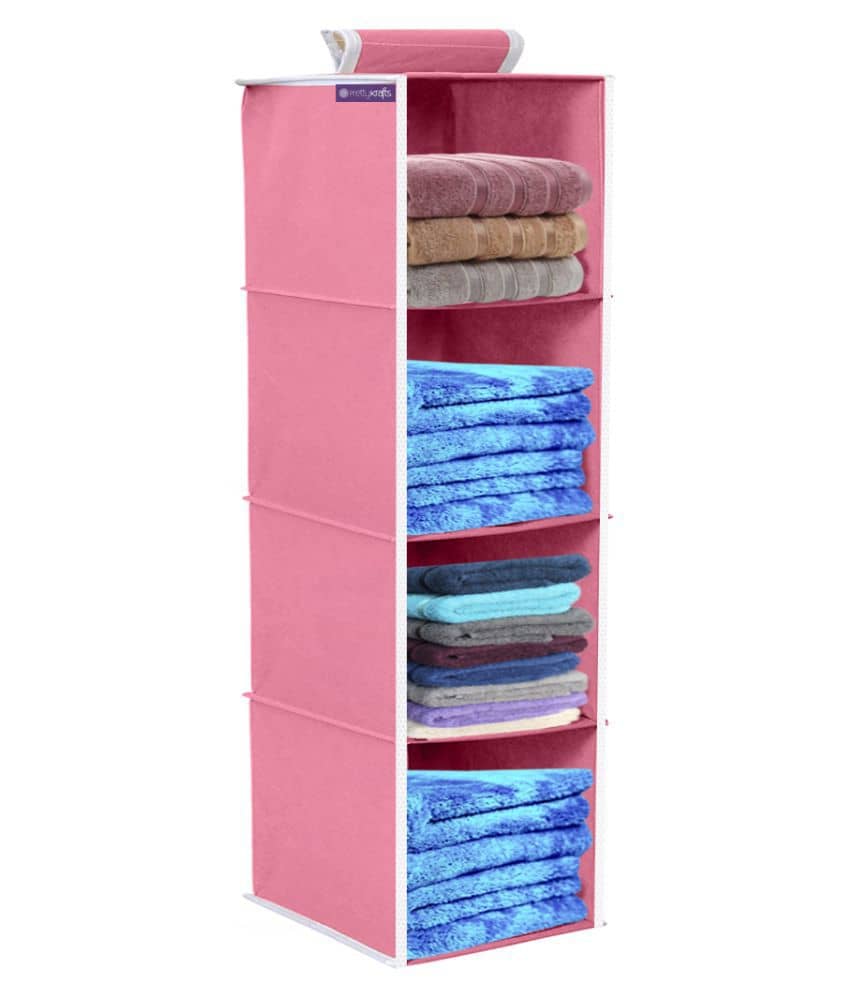 PrettyKrafts 4 Tiers Clothes Hanging Organizer, Wardrobe for Regular Garments, Shoes Storage Cupboard, Hanger Bag - Handbags | Buy online on ZillyBuy