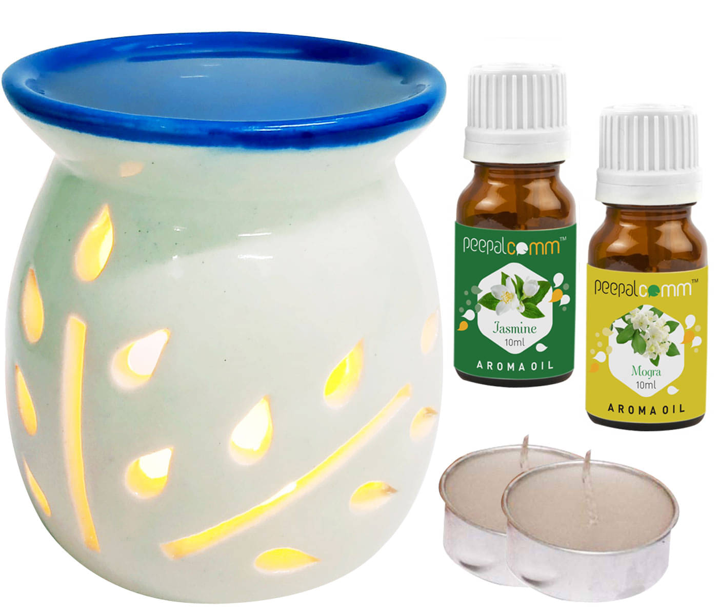 Peepalcomm Ceramic Aroma Oils & Diffusers Set - Pack of 5 Peepalcomm Ceramic Aroma Oils & Diffusers Set - Pack of 5