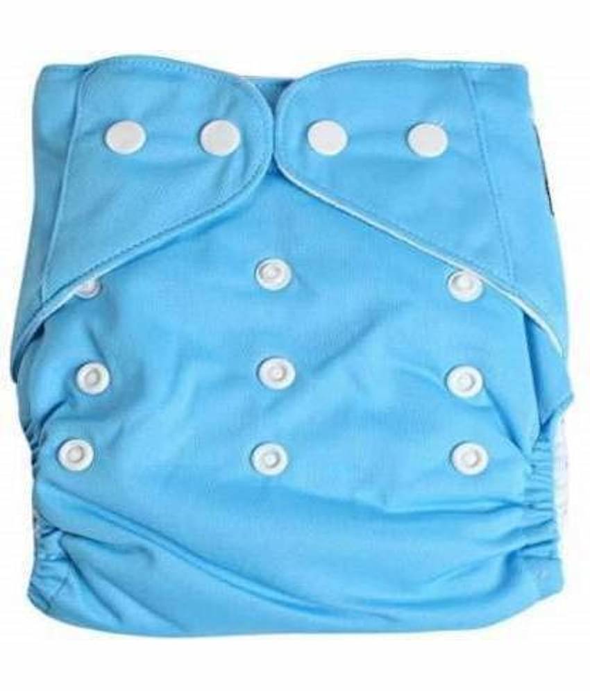CHILD CHIC Reusable Baby Infant Cotton Cloth Washable Diaper Nappies(2 DIAPERS WITH 2 FIVE LAYER MICROFIBER INSERTS)