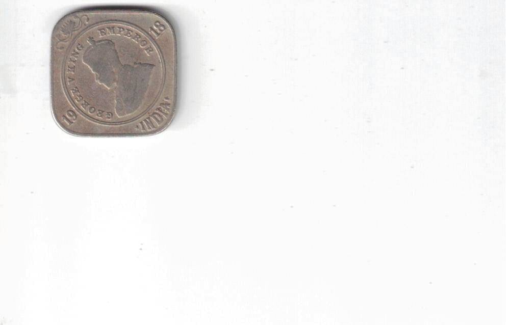     			RARE COLLECTIBLE: BRITISH INDIA GEORGE V KE YEAR *1918* 2 ANNAS COIN, IN TOP CONDITION