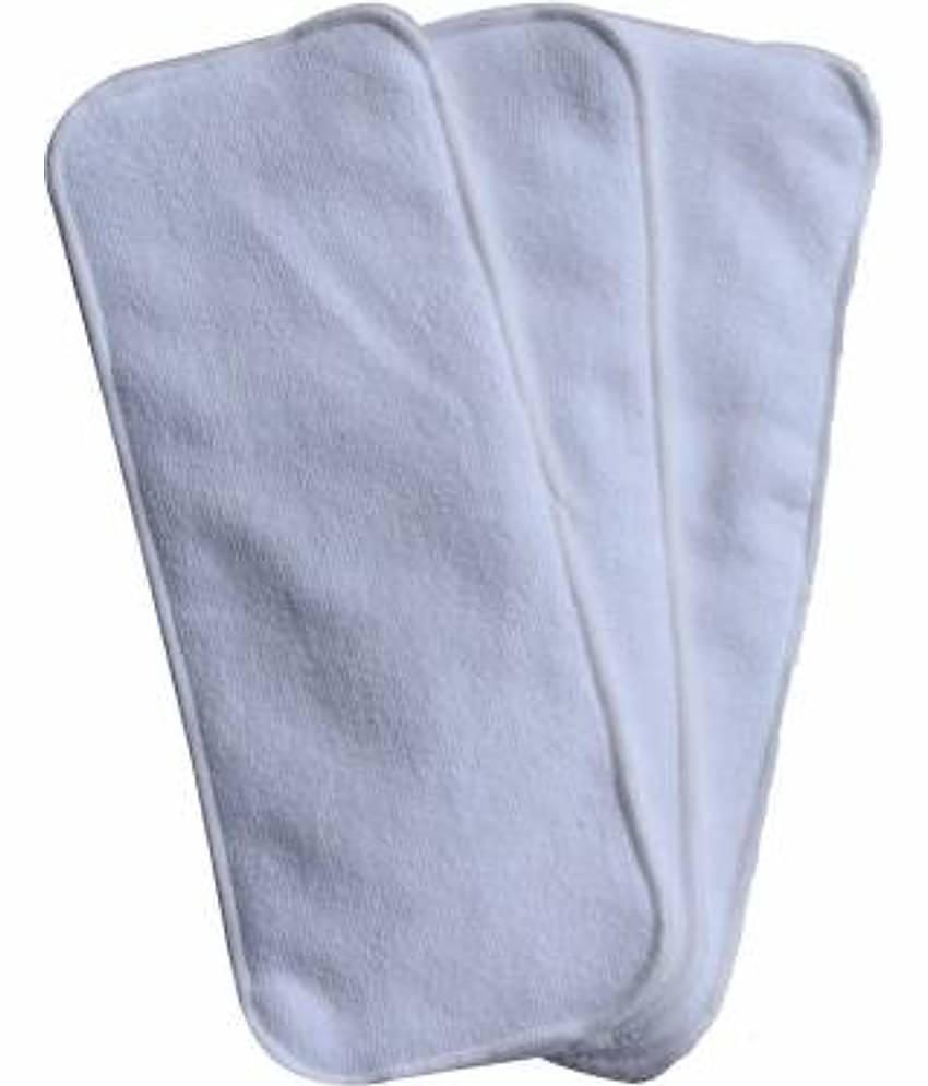 CHILD CHIC Reusable Baby Infant Cotton Cloth Washable Diaper Nappies(3 DIAPERS WITH 3 FIVE LAYER MICROFIBER INSERTS)