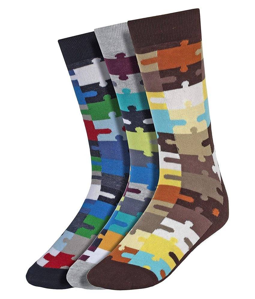 Creature - Cotton Men's Printed Multicolor Full Length Socks ( Pack of 3 )     			Creature - Cotton Men's Printed Multicolor Full Length Socks ( Pack of 3 )