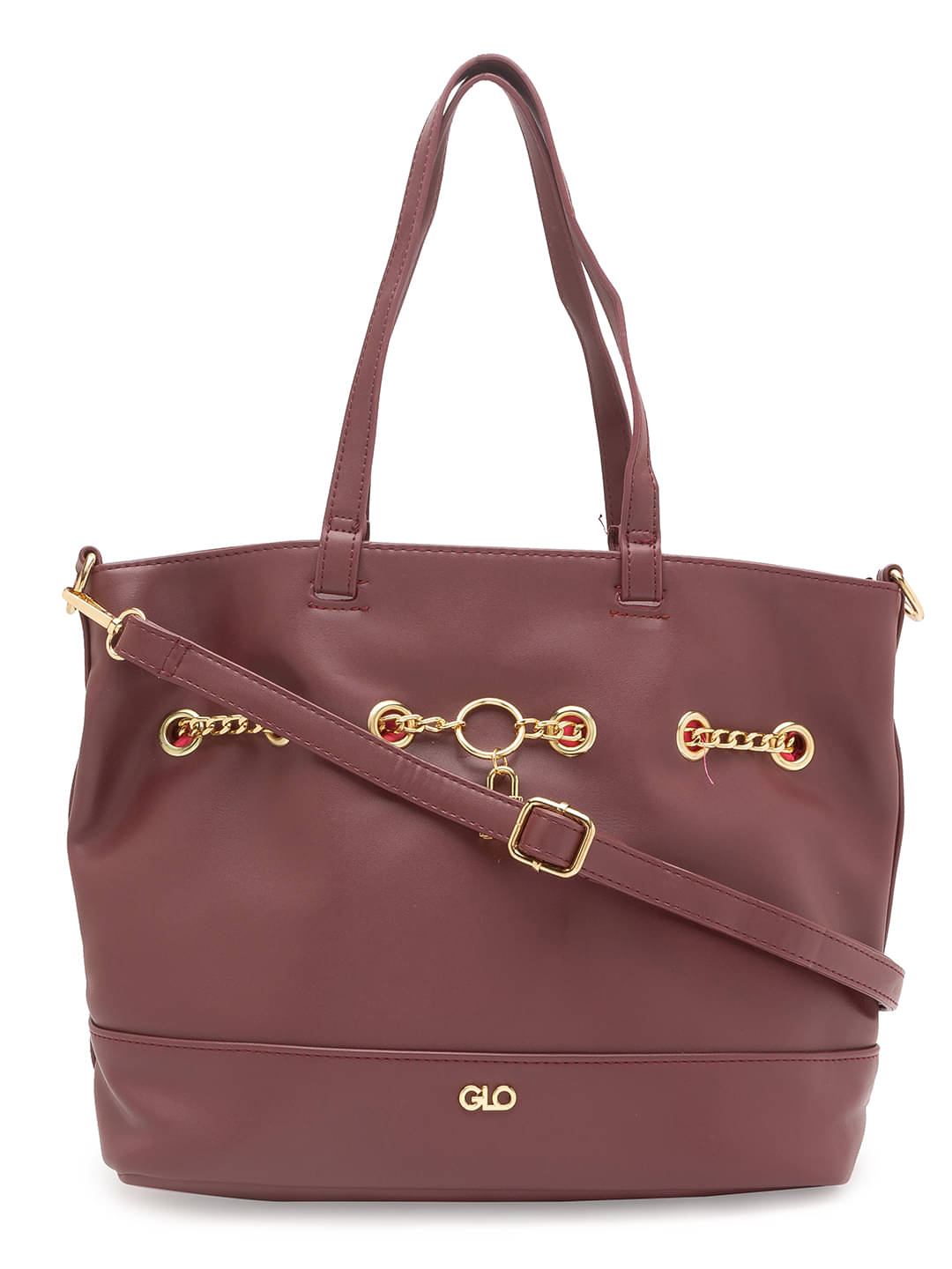     			Globus Burgundy P.U. Shoulder Bag
