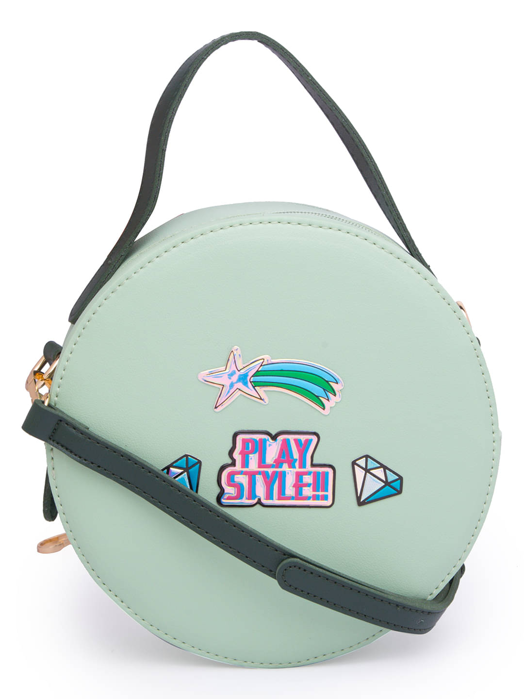     			Globus Green P.U. Sling Bag