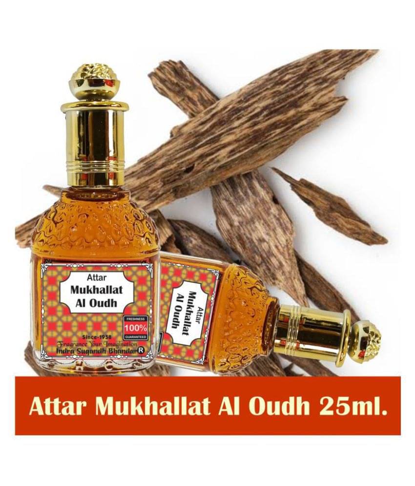     			INDRA SUGANDH BHANDAR - Mukhallat Al Oudh Oudh/Agarwood For Men Long Lasting Attar For Men & Women 25ml Pack Of 1