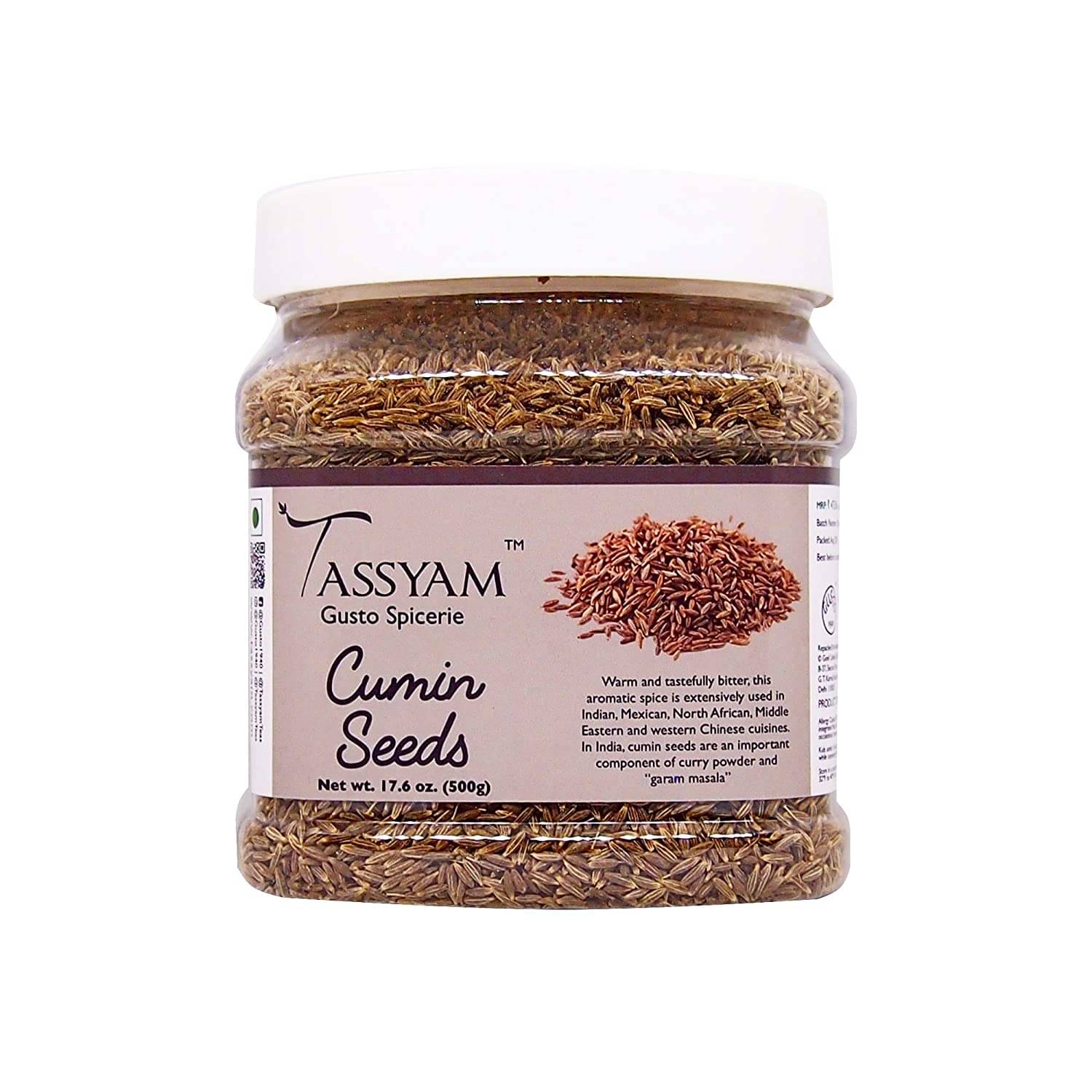 Tassyam - 500 gm Jeera (Cumin Seeds) (Pack of 1) Tassyam - 500 gm Jeera (Cumin Seeds) (Pack of 1)