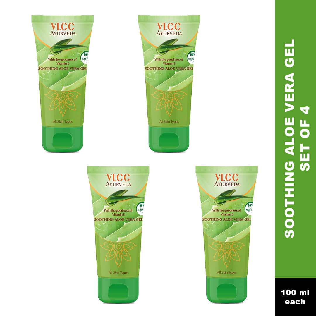 Vlcc Ayurveda Soothing Aloe Veragel , 100G(Pack Of 4)