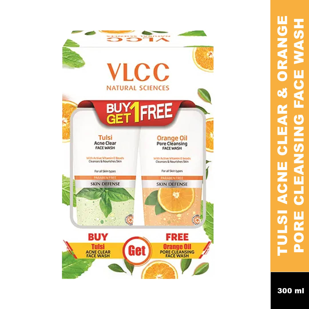     			Vlcc Tulsi Acne Clear Face Wash With Free Face Wash Buy Oneget One 300Ml