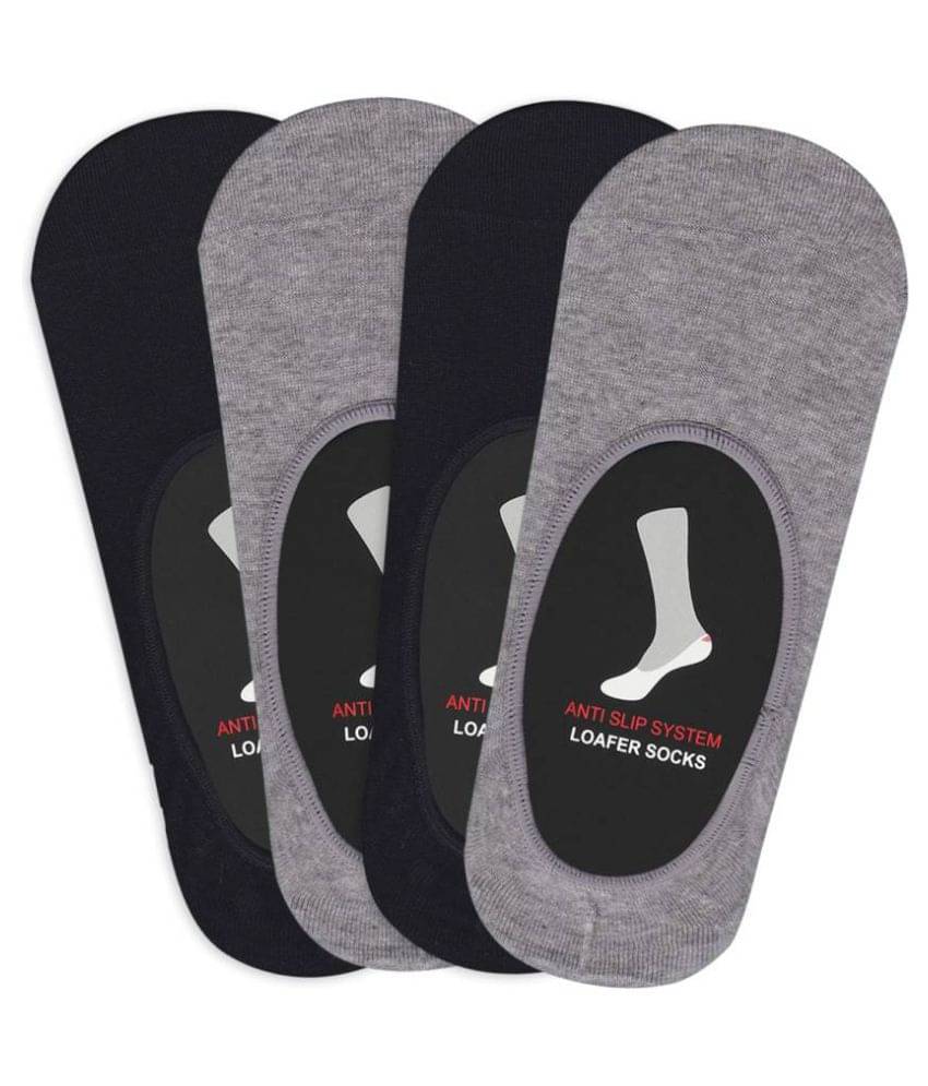 Balenzia - Cotton Men's Solid Multicolor No Show Socks ( Pack of 4 ) Balenzia - Cotton Men's Solid Multicolor No Show Socks ( Pack of 4 )