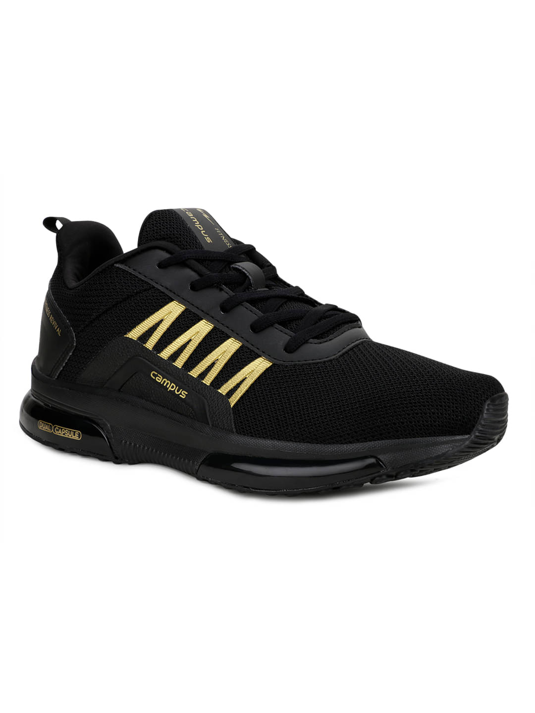     			Campus BRAZIL PRO Black  Men's Sports Running Shoes