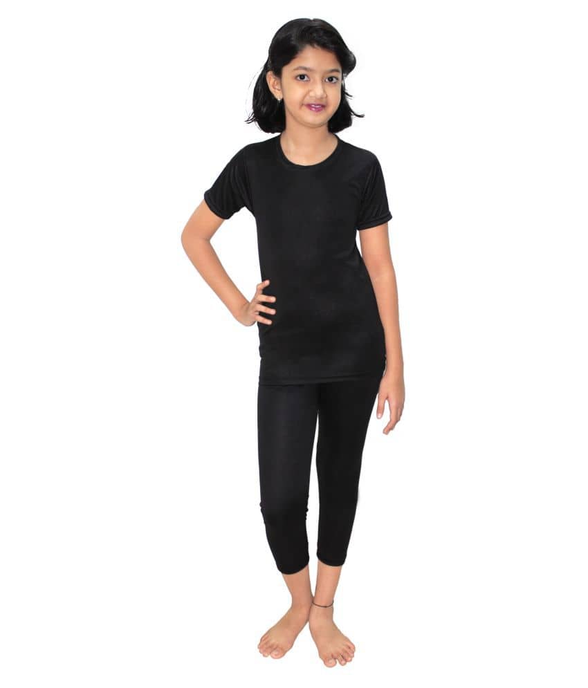 Goodluck Girls Short Sleeve Swim T-Shirt With Swim Pant