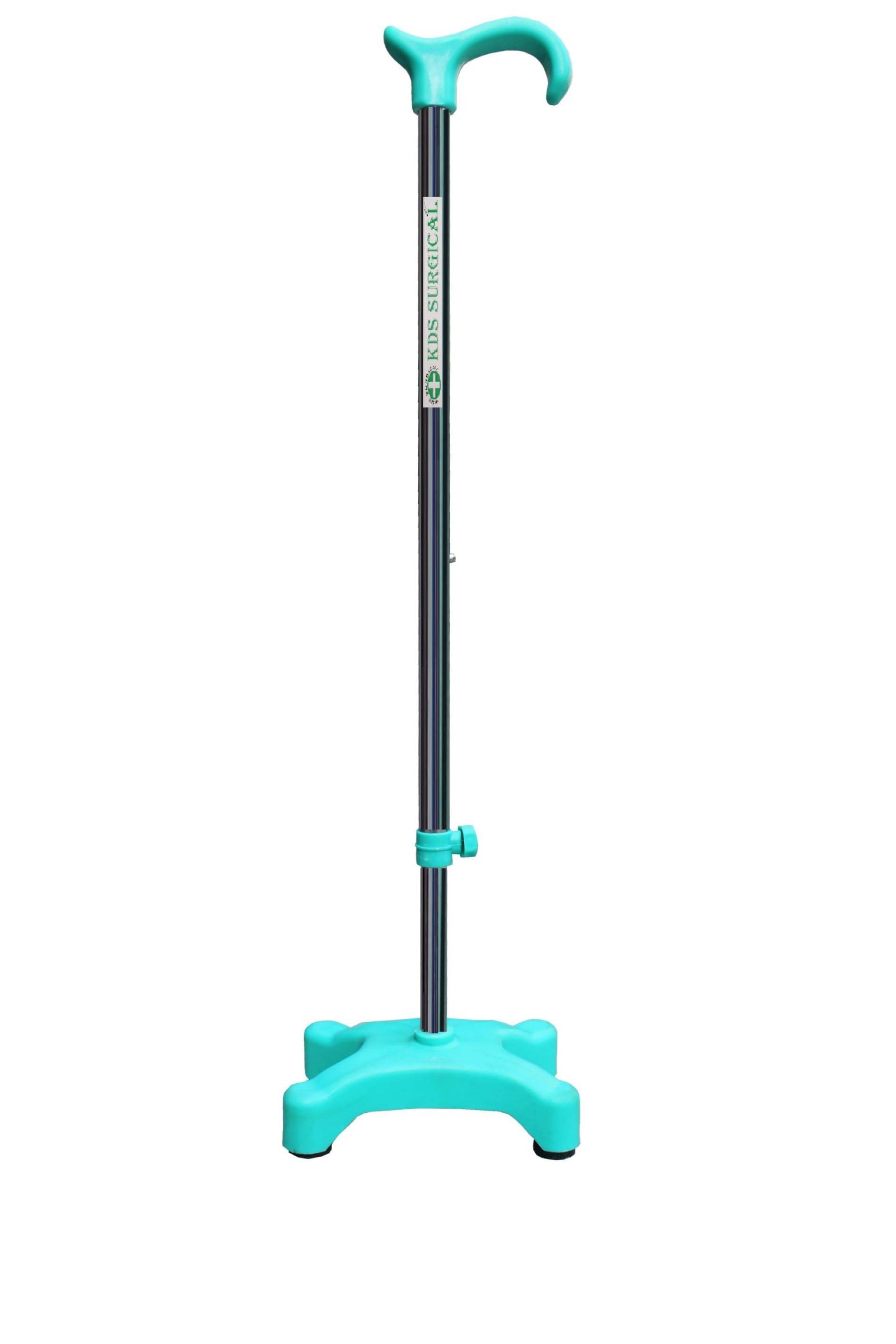     			KDS SURGICAL 4 Leg Quadripod Croome C Green Steel Walking Sticks