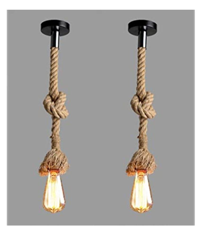     			DAJUBHAI Rope Lights for Ceiling Brown - Pack of 2(Bulb not included)