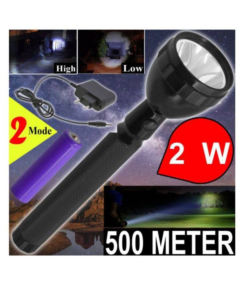 Stylopunk - 2W Rechargeable Flashlight Torch (Pack of 1) Stylopunk - 2W Rechargeable Flashlight Torch (Pack of 1)