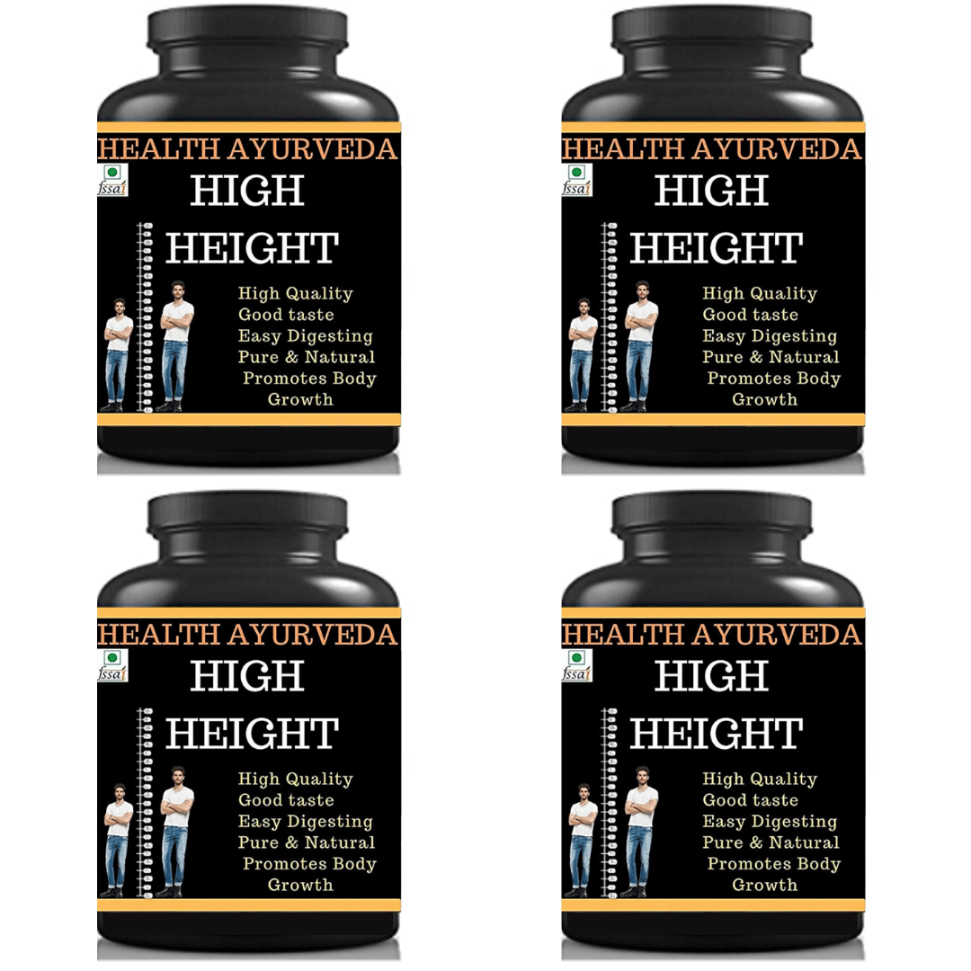 Health Ayurveda High Height | Height Badhane Ki Dawa Powder 400 Gm Pack of 4