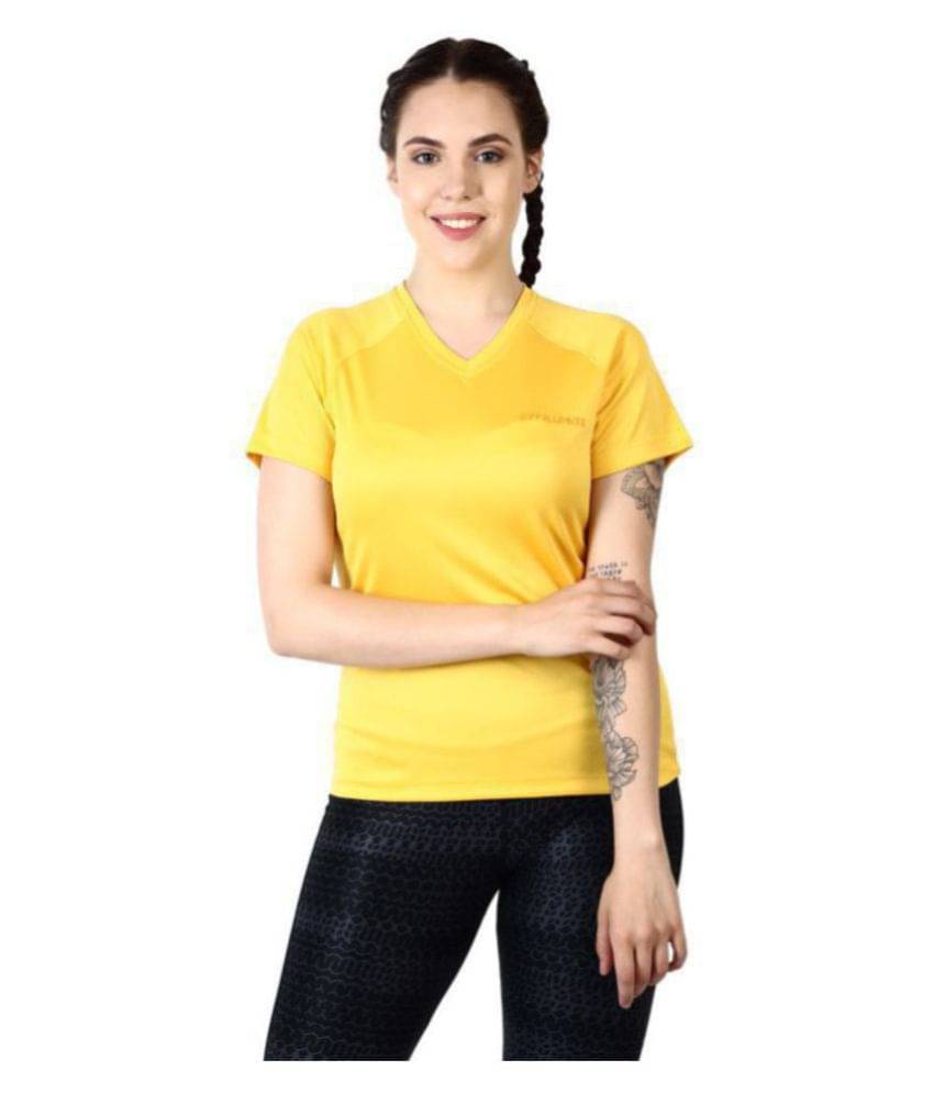     			OFF LIMITS Yellow Polyester Tees