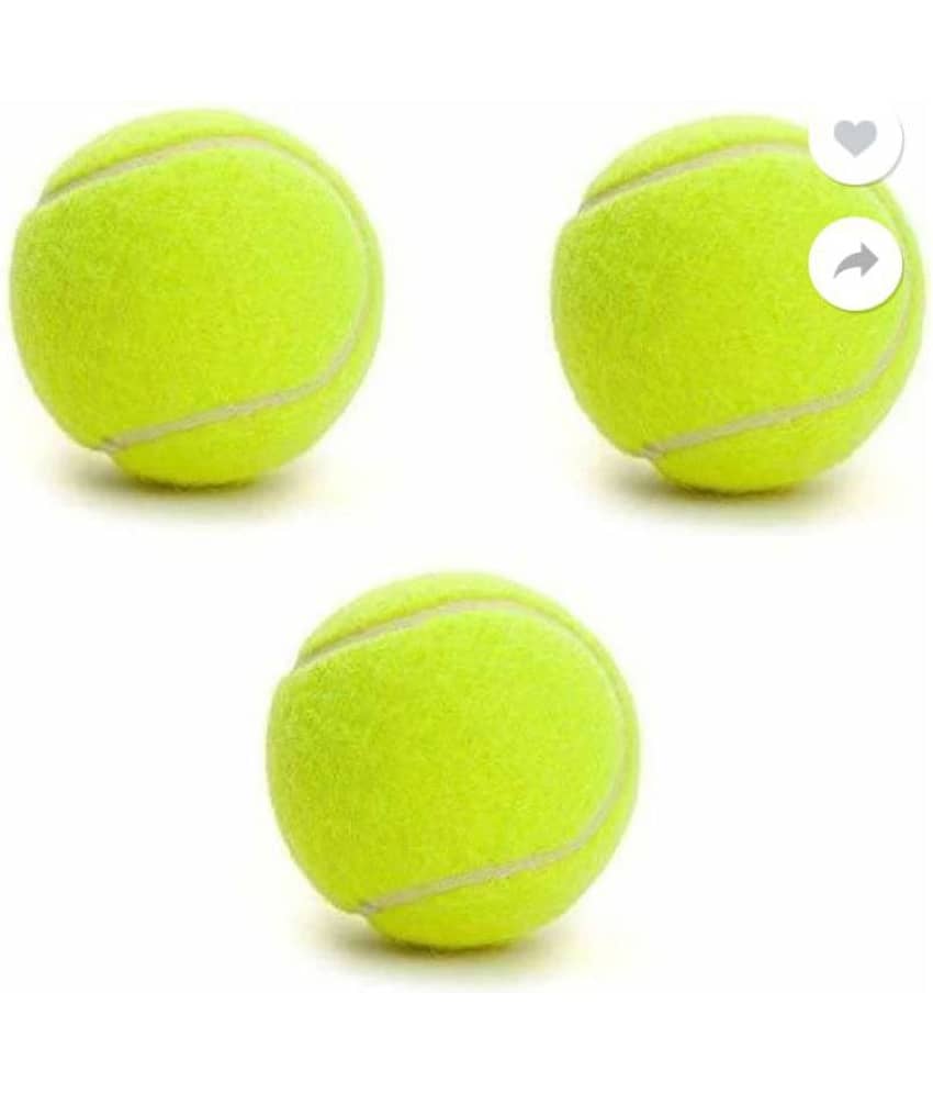 EmmEmm Pack of 3 Pcs Finest Cricket Tennis Ball (Green) - Sports and Fitness Equipment | Buy online on ZillyBuy