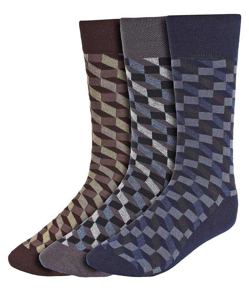     			Creature - Cotton Men's Printed Multicolor Full Length Socks ( Pack of 3 )