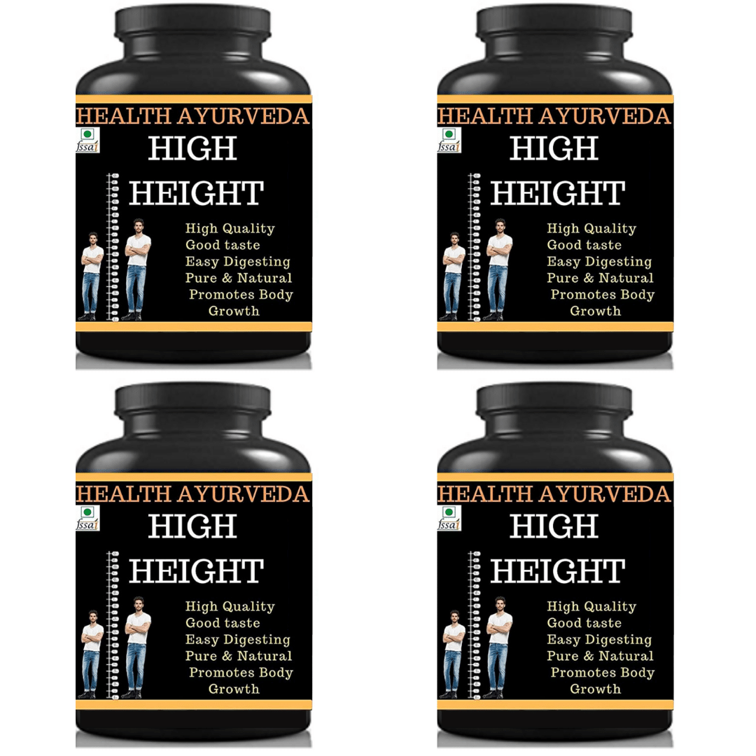 Health Ayurveda High Height | Height Badhane Ki Dawa Capsule 120 No.S Pack of 4 Health Ayurveda High Height | Height Badhane Ki Dawa Capsule 120 No.S Pack of 4