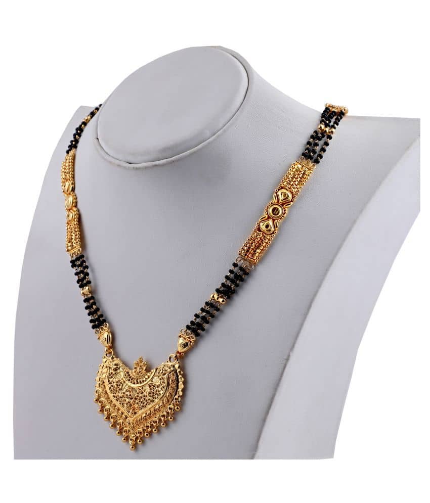 KRIMO GOLD PLATED ROYAL DESIGN MANGALSUTRA FOR WOMEN-10070
